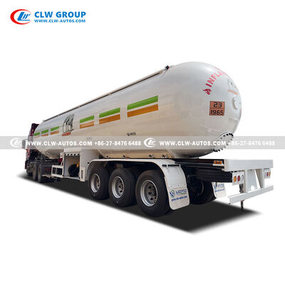 61.9 CBM LPG Gas Tanker Trailer with Q345R Steel Construction and 1.61 MPa Working Pressure