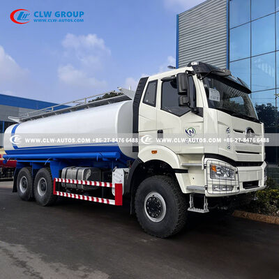 FAW J6P 6x6 All-Wheel Drive Fuel Tanker Truck with 25,000 Liter Dual-Compartment Tank and 390HP Turbocharged Diesel Engine