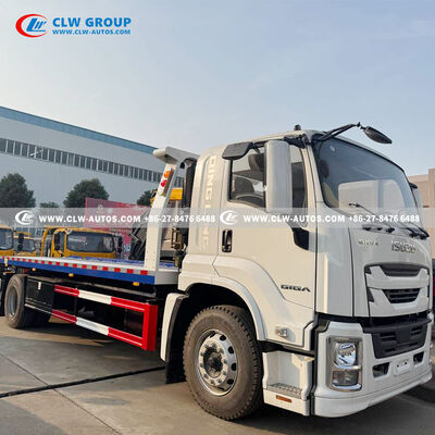 Isuzu FTR 4x2 Flatbed Wrecker with 8-Ton Recovery Capacity, 7.2m Deck, and 205HP Diesel Engine for Towing Companies