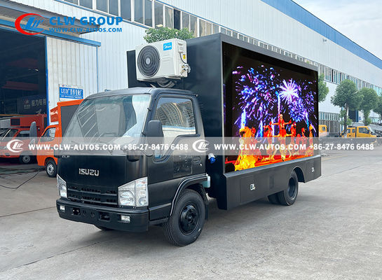 ISUZU العين العارية 3D البلاستبورد المحمول للخارج شاحنة إعلانات LED مع مكيف الهواء